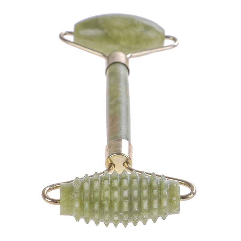 Cây Lăn Mát Xa Mặt / Cổ / Cơ Thể Bằng Đá Ngọc Bích Tự Nhiên