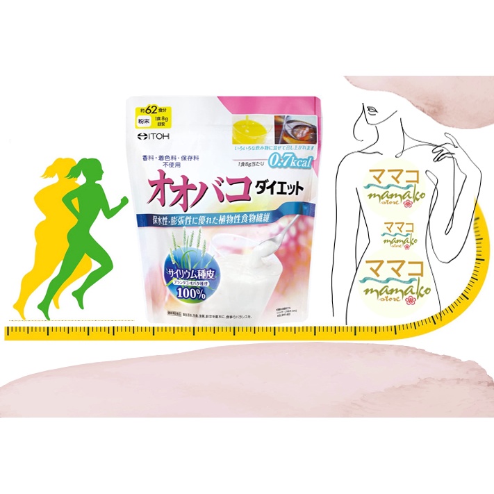 Dạng bột 100% từ chuối bổ sung chất xơ Itoh Oobako DIET Nhật Bản 500g  ăn k.i.ê.n.g date 2025