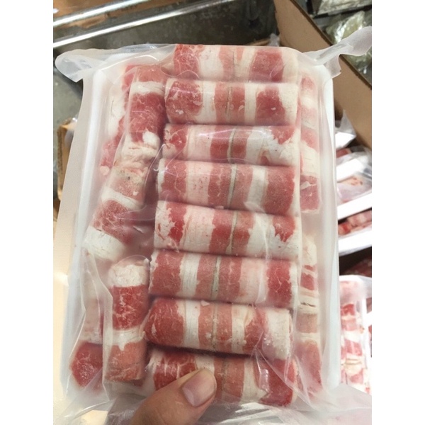 Ba chỉ bò Mỹ thái cuộn 500g ( ship Now Hà nội ship ngay)