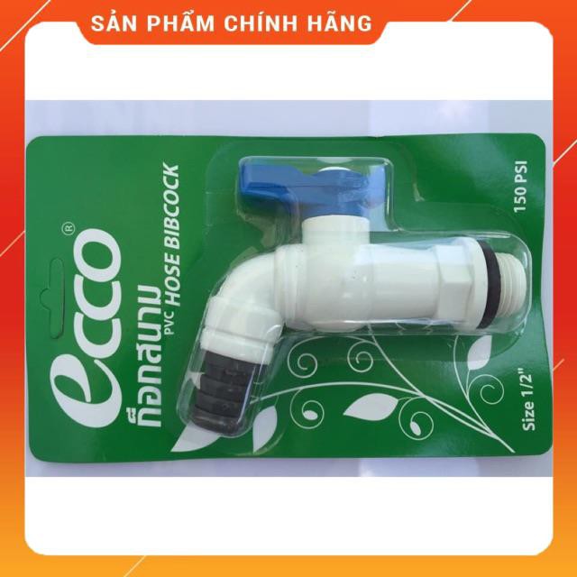 Vòi nước cao cấp Ecco phi 21 có đầu nối nhập khẩu từ Thái Lan