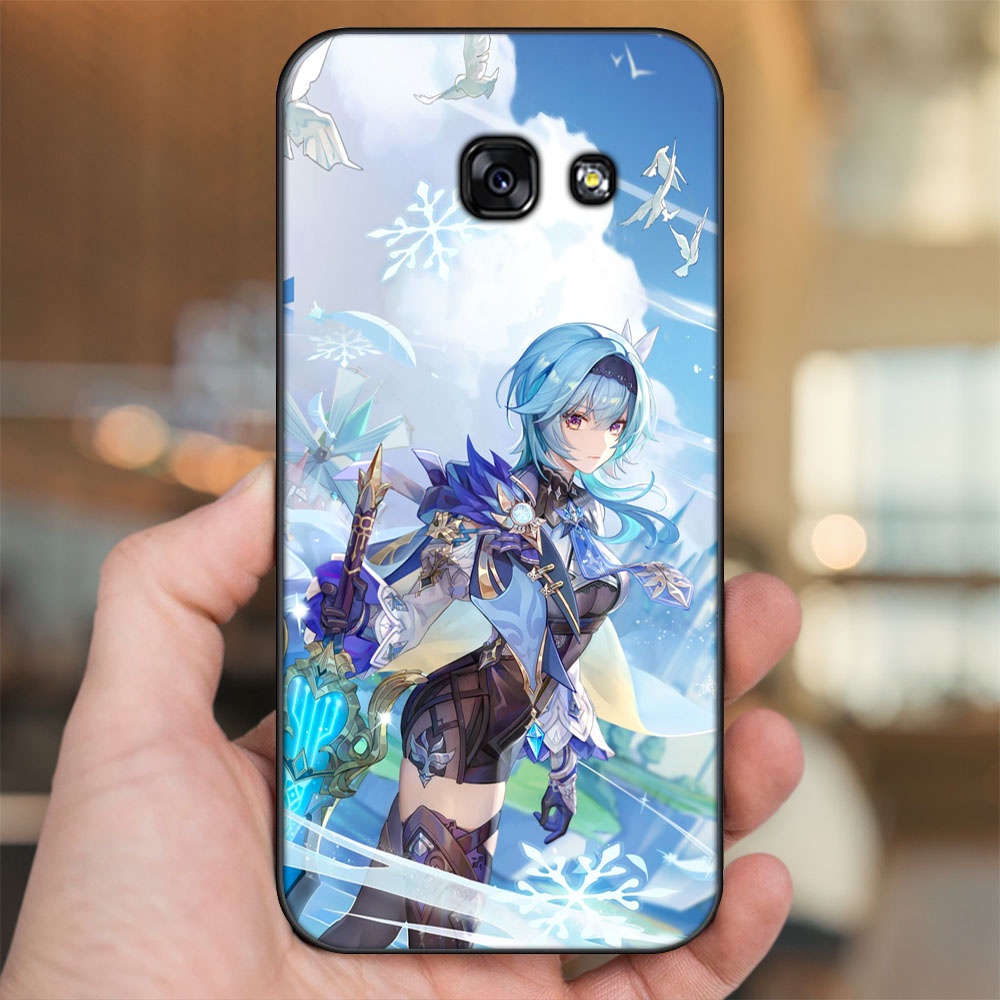 Ốp lưng Samsung A3 2017, A5 2017, A7 2017 viền đen in hình Eula Genshin Impact