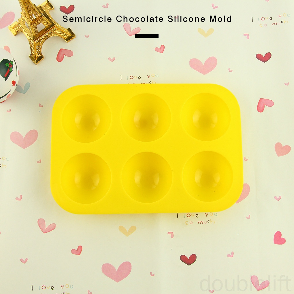 Khuôn Silicone Làm Bánh 6 Ngăn Hình Bán Nguyệt Chịu Nhiệt