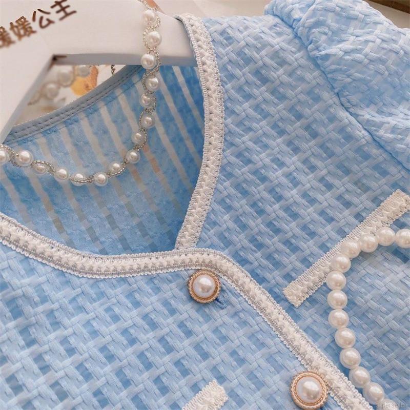 Bộ đồ tay ngắn kiểu dáng thời trang mùa hè xinh xắn dành cho bé gái