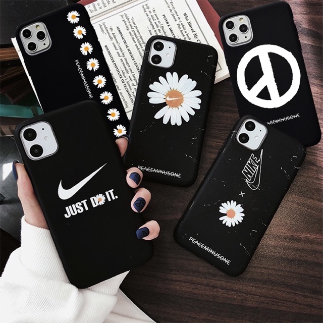 Ốp Lưng Iphone Dẻo Nike x Hoa Cúc