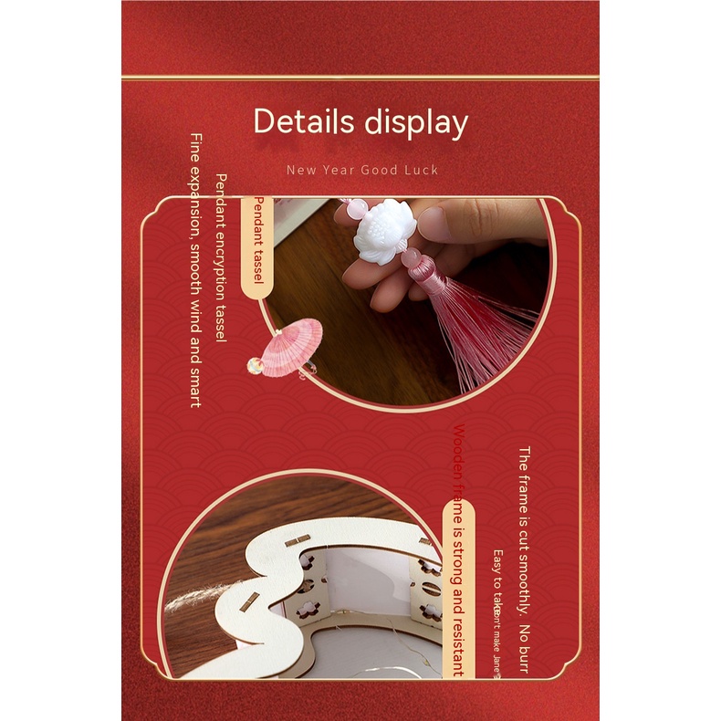 Hàng Mới Về Mới Lồng Đèn Bằng Gỗ Hình Bán Nguyệt Phong Cách Cổ Điển Độc Đáo Trang Trí Nhà Cửa diy