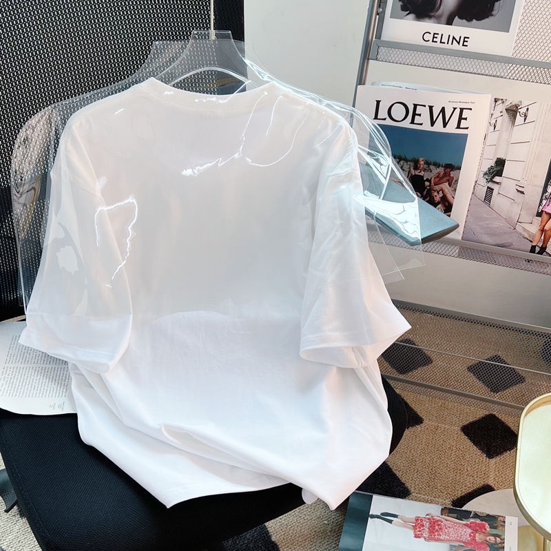 Áo Thun Tay Ngắn Form Rộng Thời Trang Mùa Hè Cho Nữ