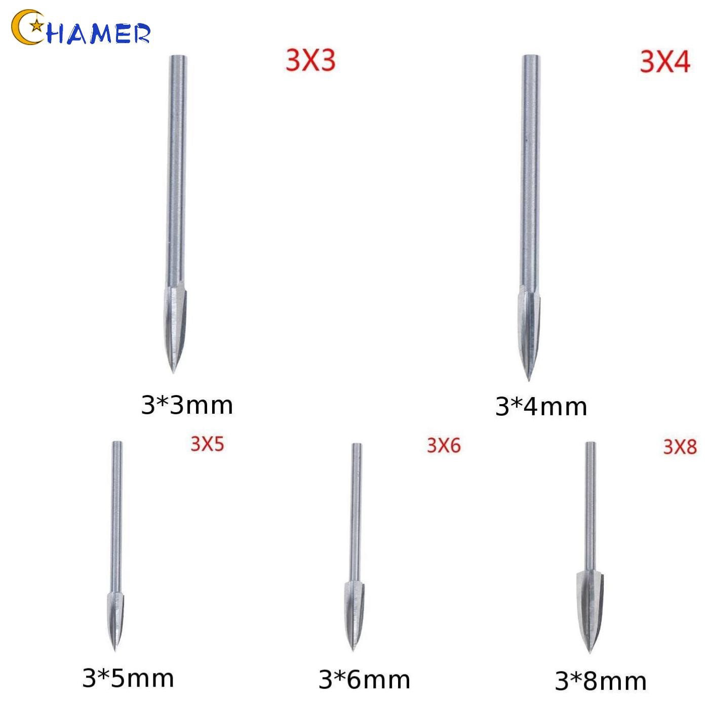 Mũi Điêu Khắc Gỗ 3mm 3-8mm Màu Trắng