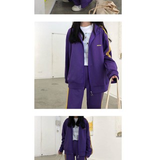 [ORDER] SET ĐỒ THỂ THAO SỌC DÀI TÍM ULZZANG SIÊU CHẤT