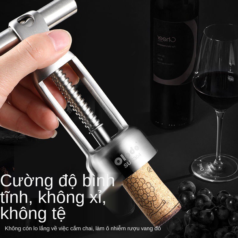 Vít rượu vang Oral Duo cao cấp Bộ mở chai bằng thép không gỉ 304 dày dụng cụ nắp nhà hàng khách sạn