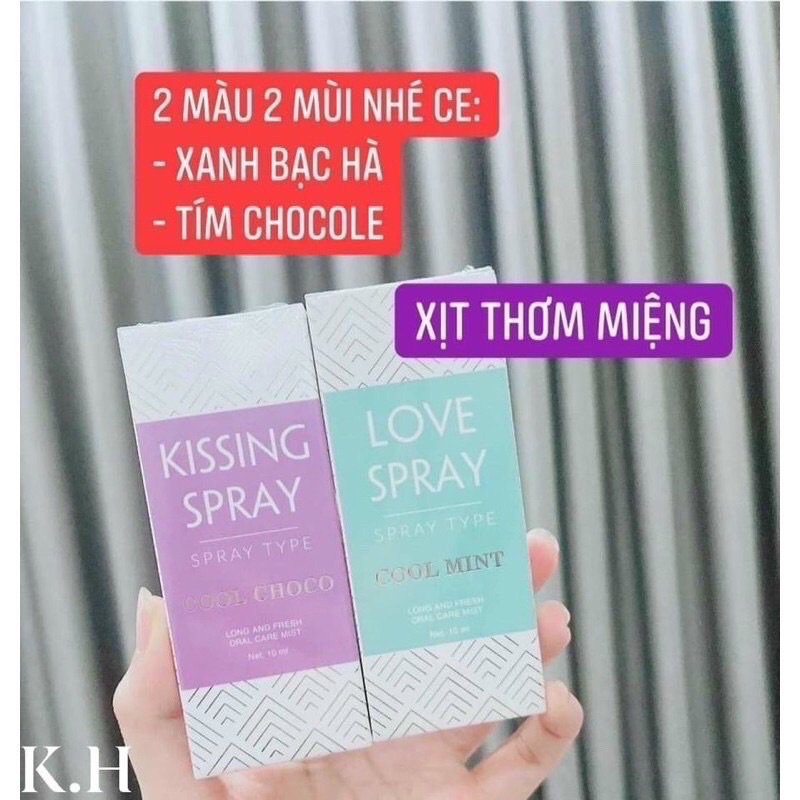 Xịt Thơm Miệng Qlady Màu Xanh Màu tím love spray- kissing spray- ngăn ngừa hôi miệng- Tự tin giao tiếp ( CHÍNH HANG)