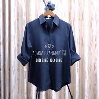 Áo sơ mi đen nữ bigsize từ 45kg đến 90kg