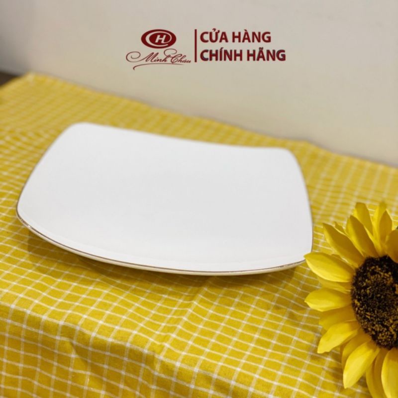 Đĩa sứ trắng vuông 7 . 20 cm
