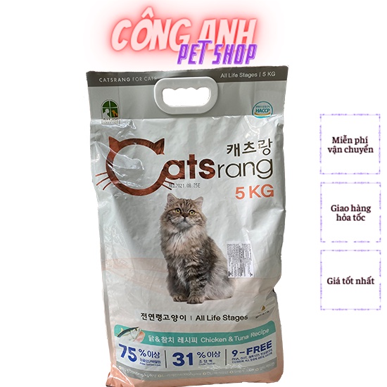 [Mã PET50 giảm 10% - tối đa 50K đơn 250K] Thức ăn hạt mèo Catsrang 5kg của Hàn Quốc