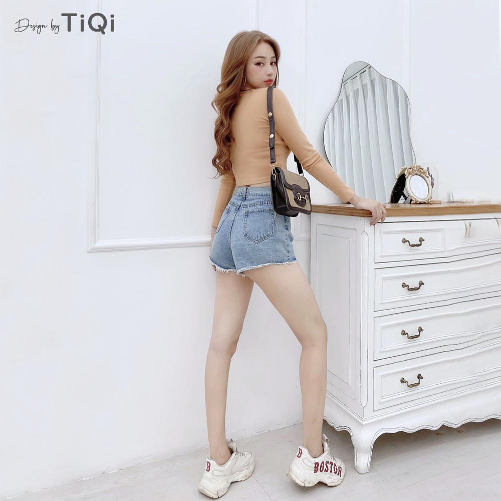 Quần short jean nữ TiQi Jeans S1-469 | BigBuy360 - bigbuy360.vn