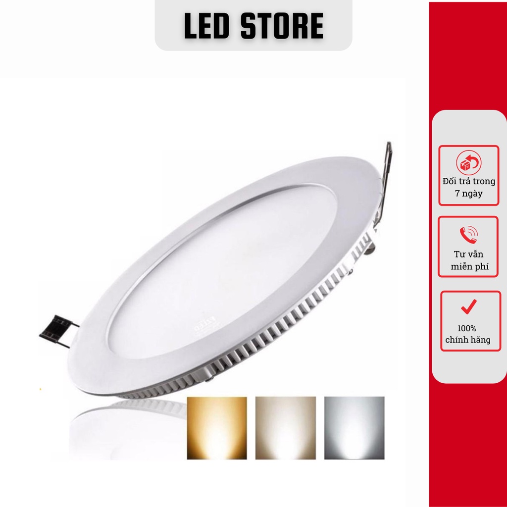 Đèn âm trần siêu mỏng, đèn led vuông/tròn 6w,9w,12w,20w siêu mỏng cho phòng khách, phòng ngủ... - bảo hành ĐỔI MỚI 1 năm