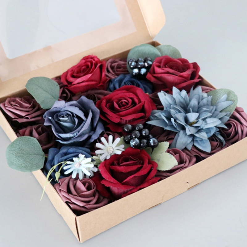 Hộp Đựng Hoa Hồng Giả Trang Trí Tiệc Cưới DIY
