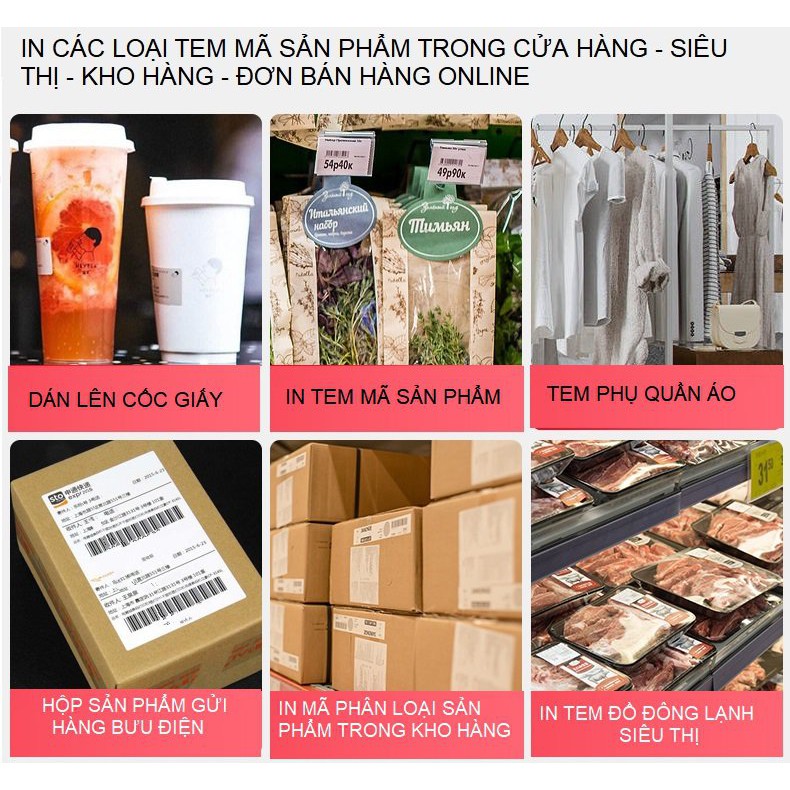 Xác thực！ Giấy in nhiệt tự dán Shoptida tiết kiệm chi phí đóng gói không bị phai chữ khổ a6 ( 100x150mm ) 1000 tờ