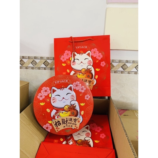 Hộp Quà Tết Bánh Mèo Thần Tài Đài Loan