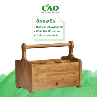 Ống đựng muỗng đũa gỗ sơn mài phong cách bắc âu