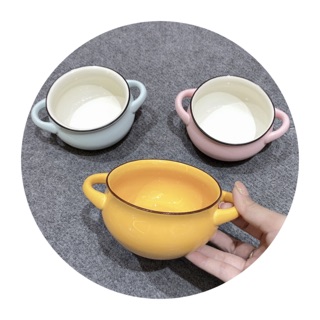 BÁT SỨ ĂN DẶM HÌNH TRÒN CÓ TAY CẦM