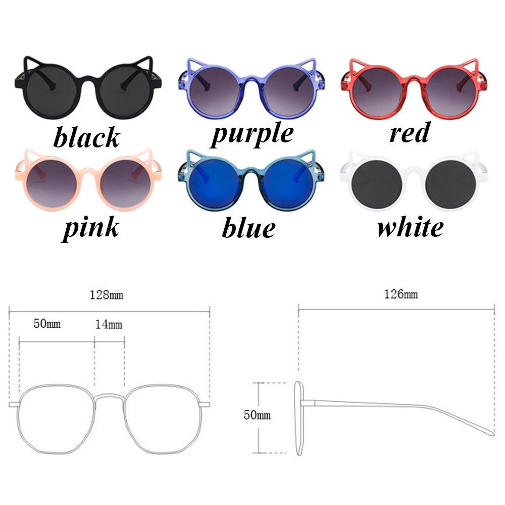 Kính mát gọng tròn chống tia UV400 thiết kế hoạt hình dễ thương cho bé