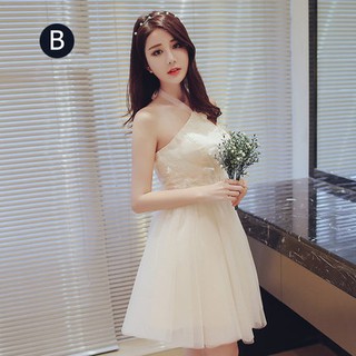 Đầm dự tiệc cưới BA0508 (size đại 2XL) (màu vàng nhạt)