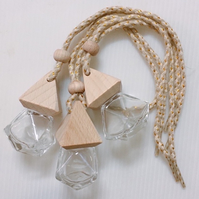 Vỏ Lọ đựng tinh dầu treo xe kim cương dây kim tuyến - vỏ lọ tinh dầu treo xe - chai lọ mỹ phẩm