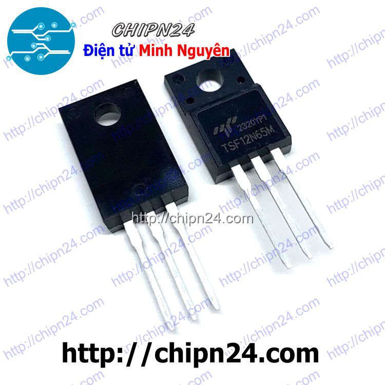 [1 CON] MOSFET 12N65 TO-220F 12A 650V (Kênh N) (TSF12N65M)