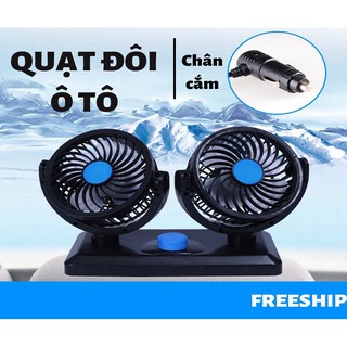 Quạt đôi mini  thông gió cho xe ôtô