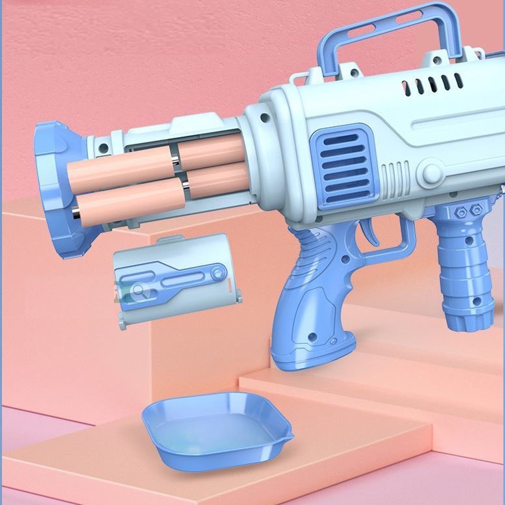 Súng Bắn Bong Bóng Xà Phòng 32 Nòng Máy Thổi Bong Bóng Nước Tự Động- Đồ Chơi Trẻ Em - Soleil Home