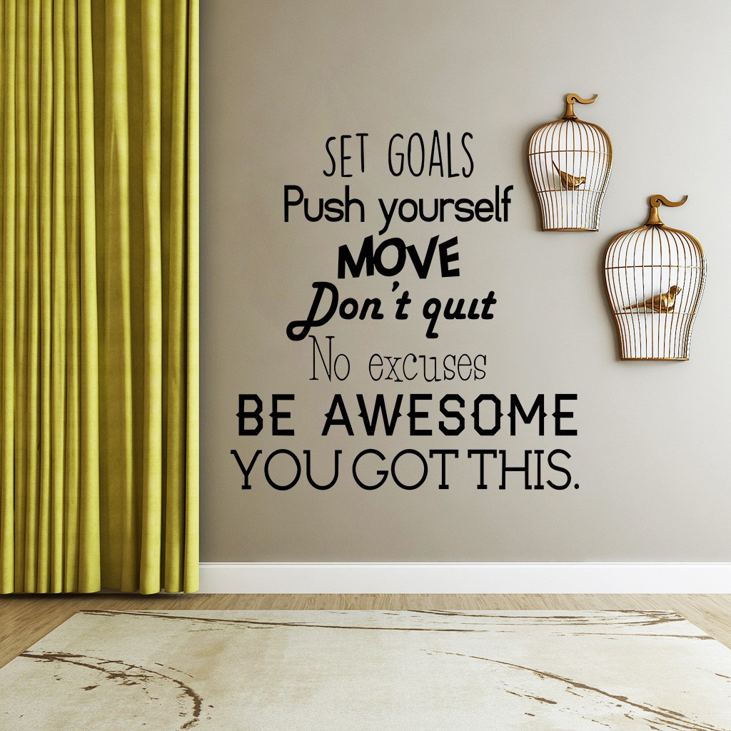 Decal trang trí nhà cửa tạo động lực hay và ý nghĩa - decal dán tường You Got This (58 x 56 cm)