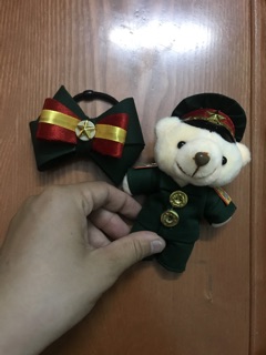 Móc khoá gấu bộ đội
