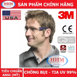 Kính bảo hộ 3M 2720 màu trắng – chống xước, giảm sương mù