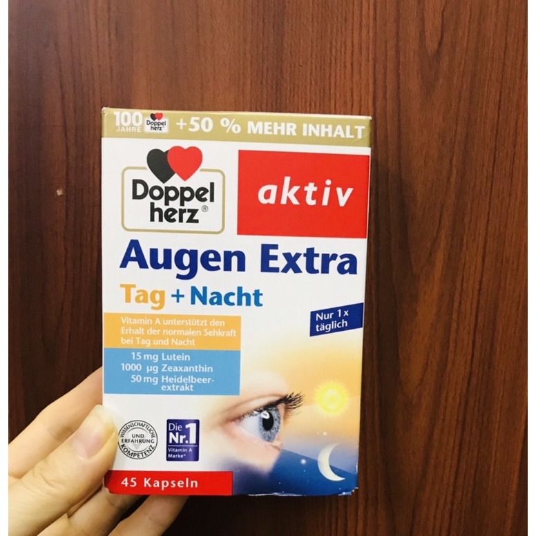 Viên Uống Bổ Mắt Doppelherz Augen Extra Tag + Nacht Đức