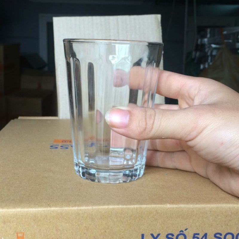 Cốc thủy tinh sọc 250ml BỘ 12 cái