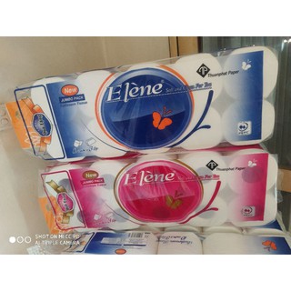 10cuộn 👉Giấy vệ sinh cao cấp Elène(không lõi) tặng gói giấy ăn bên trong mỗi dây giấy