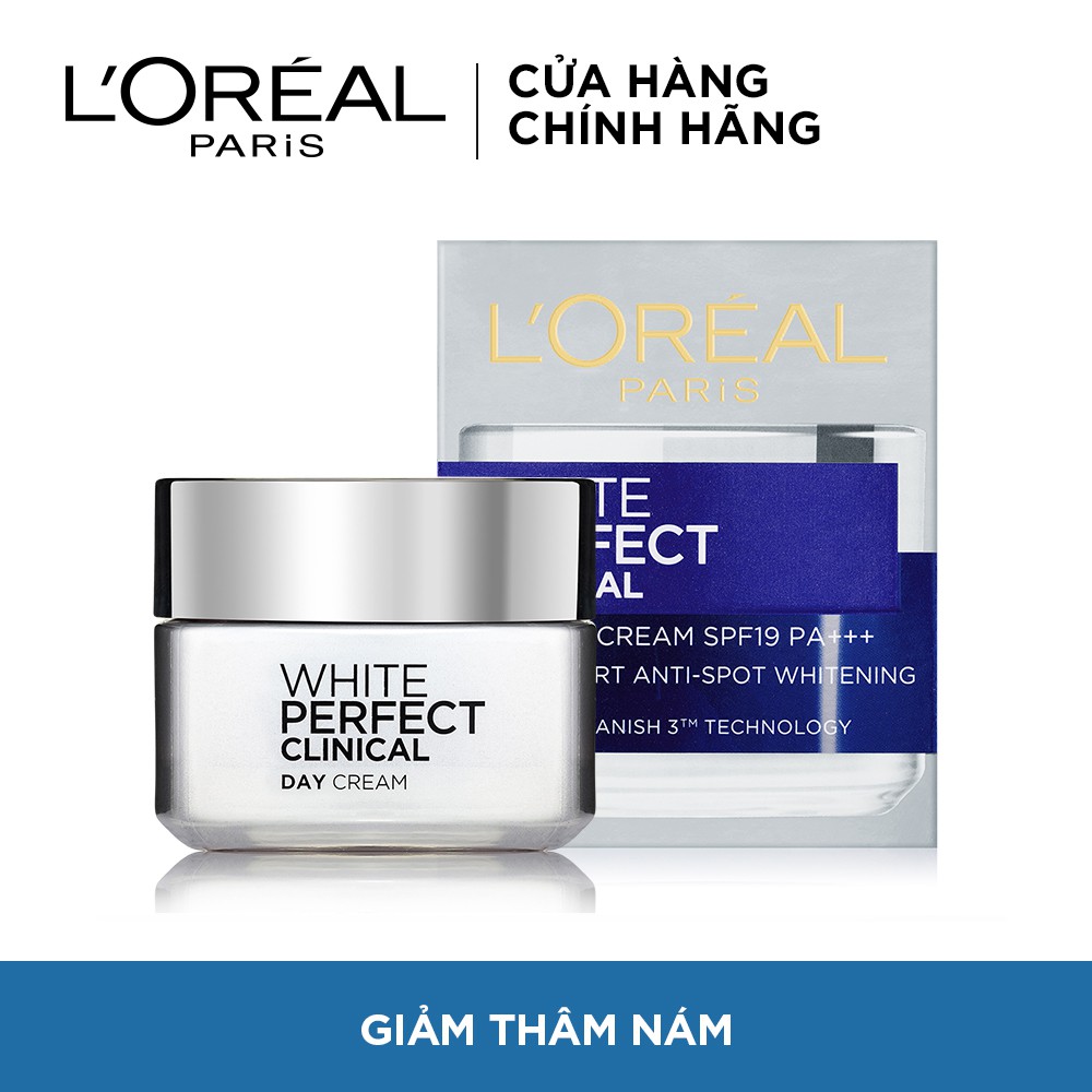 [Có bill] Kem dưỡng ban ngày L'Oreal Paris White Perfect Clinical Day Cream 50ml (Loreal) - Trắng da, mờ thâm nám