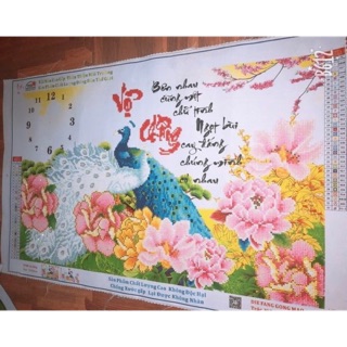 Tranh gắn đá vợ chồng thành phẩm df368