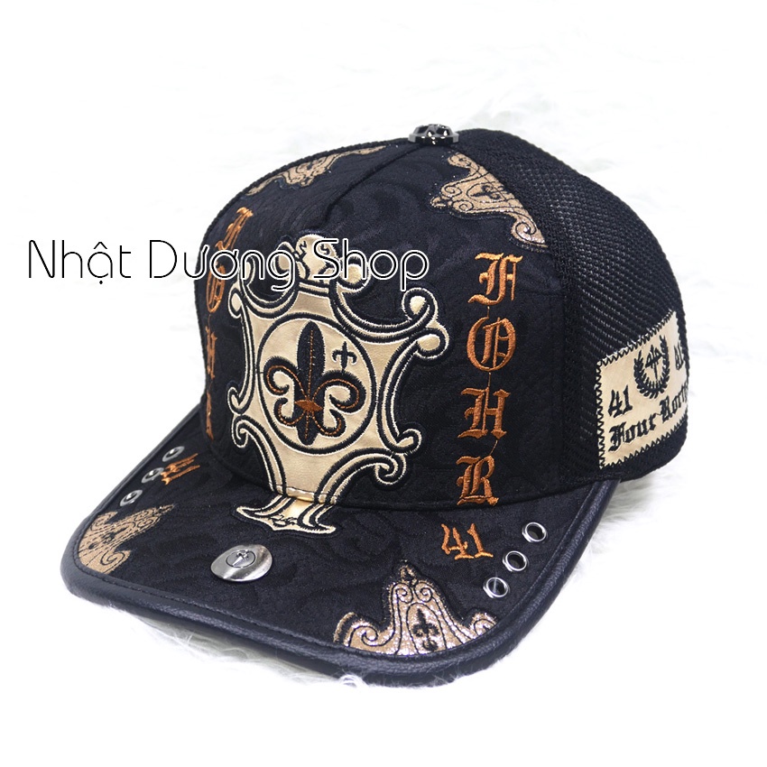 Nón kết lưới vá cotton cao cấp thêu số 41 và nhiều hoa tiết thời trang phù hợp cho cả nam và nữ