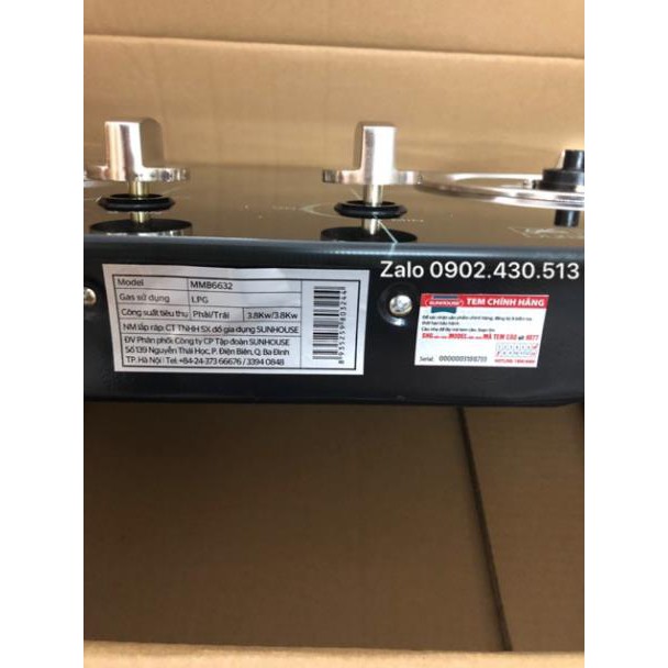 [ELHAB4 giảm tối đa 500K] Bếp gas Sunhouse MMB6632 chính hãng giá tốt