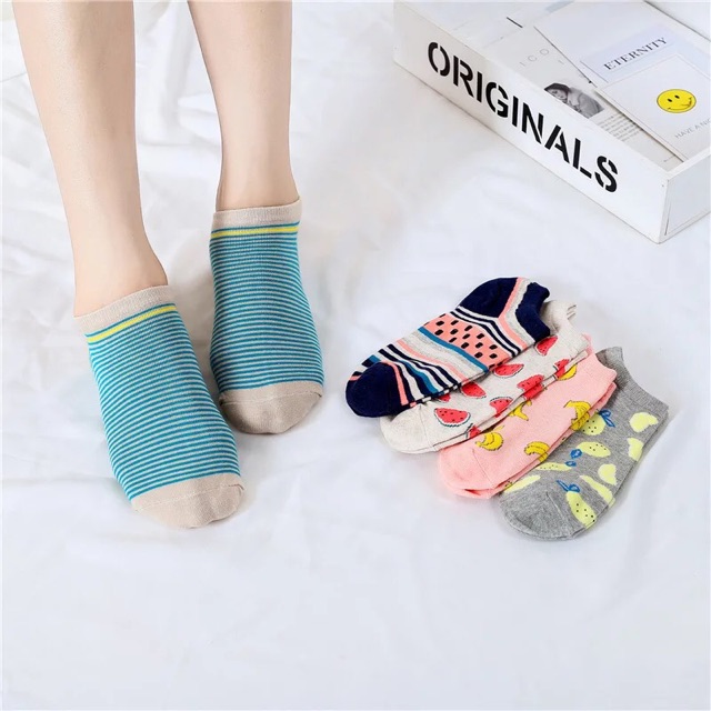 SET TẤT MÈO HOA QUẢ