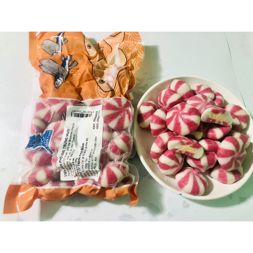 (hàng mới về) 500gr  Viên Hải Sản nhân Phô mai Trứng muối phumark siu ngon