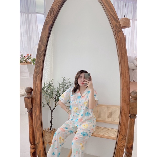 BỘ PIJAMA / PIZAMA THÔ TAY CỘC QUẦN DÀI CHẤT CỰC ĐỈNH [ NHIỀU MÀU ĐƯỢC CHỌN MÀU ] | BigBuy360 - bigbuy360.vn