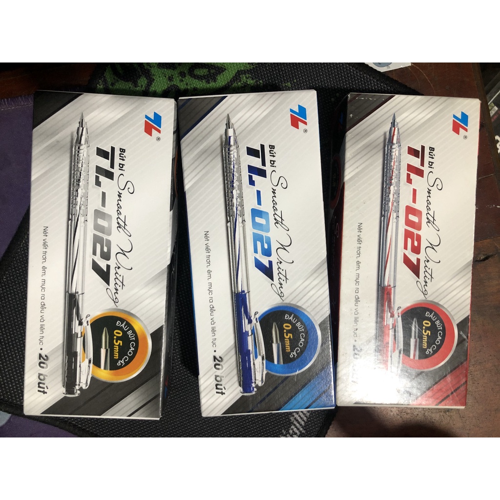 Hộp 20 Bút bi Thiên Long 027 nét 0.5mm Chính Hãng