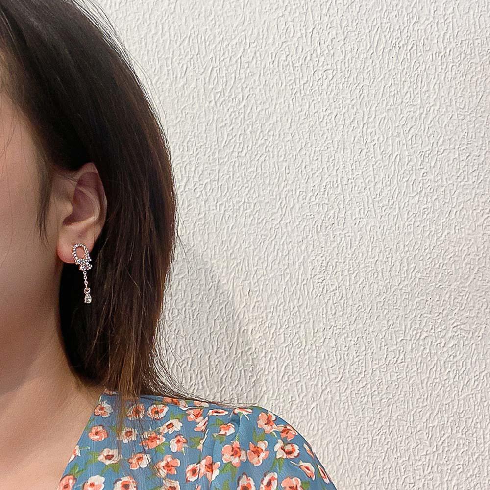 Bông Tai Dáng Dài Phối Tua Rua Thời Trang Hàn Quốc Cho Nữ