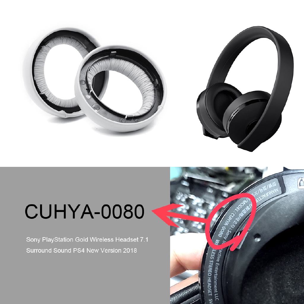 1 Cặp Đệm Tai Nghe CUHYA-0080 Thay Thế Cho Sony PS4 Gold 7.1