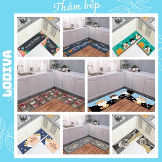 BỘ 2 THẢM BẾP THƯƠNG HIỆU CHỐNG TRƠN TRƯỢT HỌA TIẾT SẮC NÉT - SANG TRỌNG - THỜI THƯỢNG