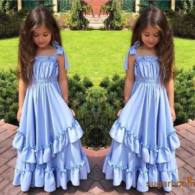 Đầm Maxi phối ren cho bé gái