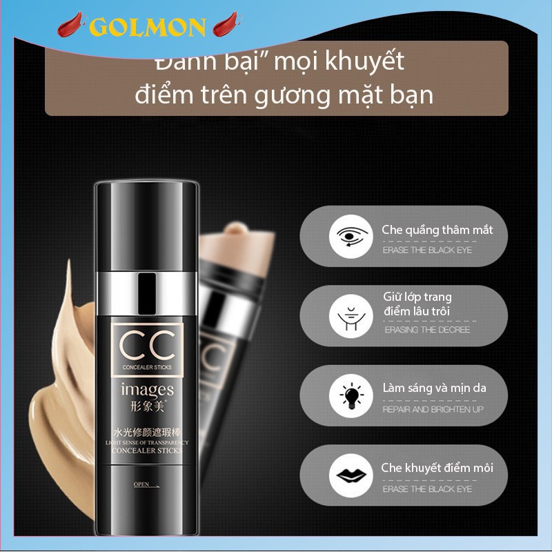 Kem che khuyết điểm CC làm sáng hồng da Images Stick Concealer kem nền trang điểm GM-11