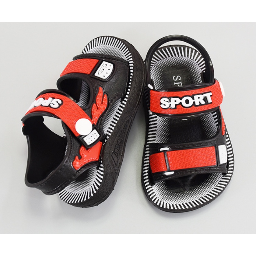 Giày sandal nhựa PVC cao cấp cho bé trai. Giày đẹp cho bé trai 1-5 tuổi. Dép có quai nhựa nút bấm cho bé. BABY LINK